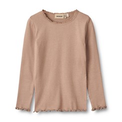 Wheat Rib T-Shirt Reese LS - Nougat rose